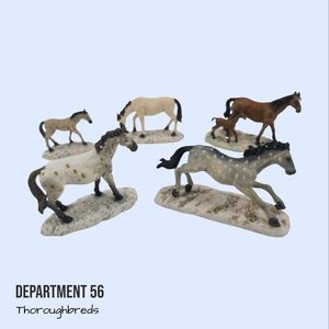 Department 56 Village Accessories -Thoroughbred - Horses Set of 5 - Retired